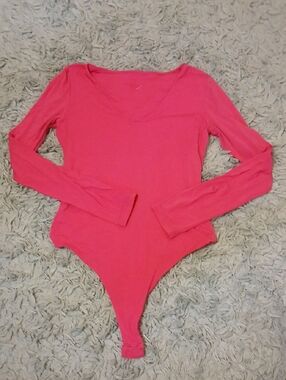 Bright Pink Long Sleeve Bodysuit